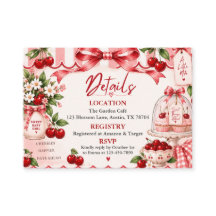 Carte d'accompagnement de Baby Shower Cherry on To