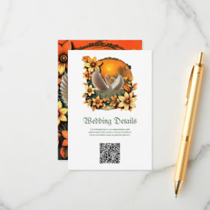 Carte D'accompagnement De beaux cygnes amoureux.