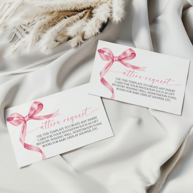 Carte d'accompagnement de demande de tenue avec nœ (Créateur téléchargé)