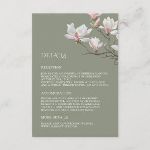 Carte d'accompagnement de mariage en magnolia Fine