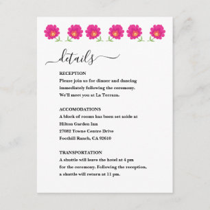 Carte d'accompagnement de mariage floral mexicain