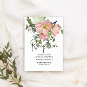 Carte d'accompagnement de mariage florale coquille