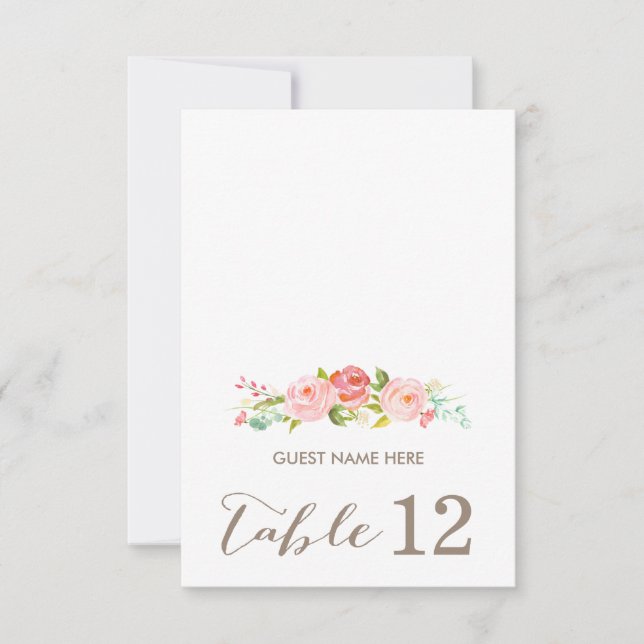 Carte d'accompagnement de mariage florale de jardi (Devant)