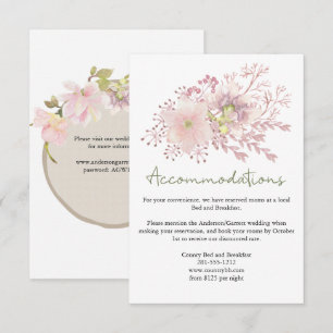 Carte d'accompagnement de mariage florale Magnolia