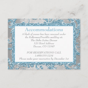 Carte d'accompagnement de mariage Hiver Merveilleu