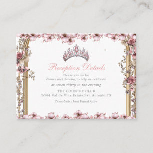 Carte d'accompagnement de Quinceañera florale en d