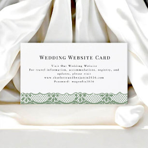 Carte d'accompagnement de site web de mariage à bo