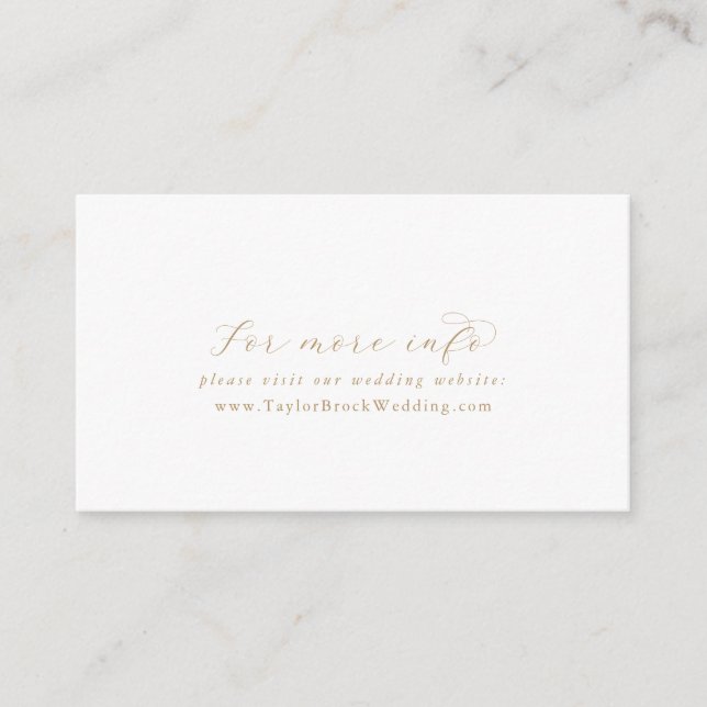 Carte d'accompagnement de site web de mariage élég (Devant)
