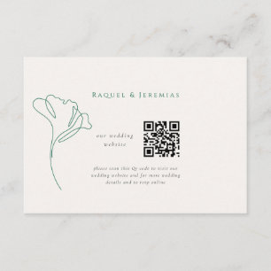 Carte d'accompagnement de site web de mariage émer