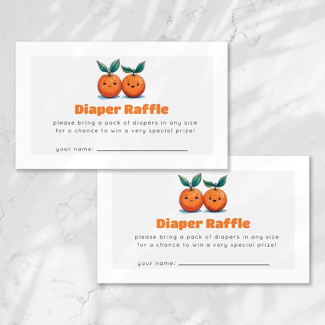 Carte D'accompagnement Déchet Raffin Deux Petites Cuties Orange (Créateur téléchargé)