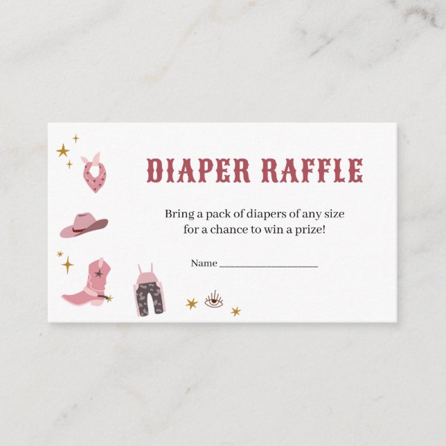 Carte D'accompagnement Déchets de Baby shower de fille (Devant)