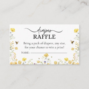 Carte D'accompagnement Déchets Raffle Fleur sauvage Floral Miel Bee