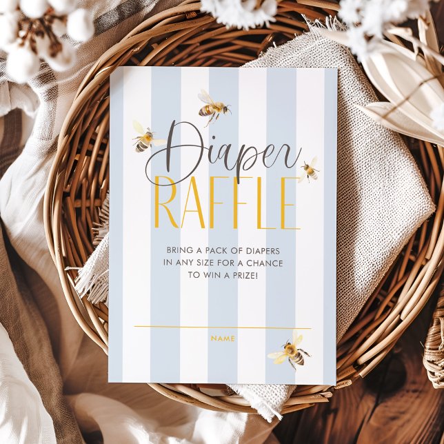 Carte D'accompagnement Déchets Raffle maman à être Baby shower neutre (Créateur téléchargé)