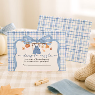 Carte D'accompagnement Déchets Raffle Petit Citrouille Baby shower d'auto