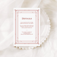 Déco moderne | Détails de l'invité Mariage rouge e