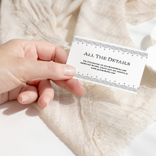 Carte D'accompagnement Déco moderne   Détails du Mariage noir et blanc