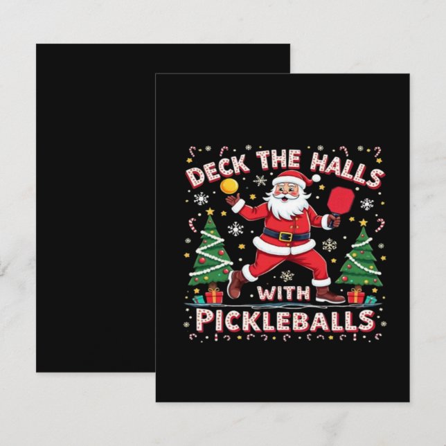 Carte D'accompagnement Découvrir Les Halls Avec Des Pickleballs (Devant / Derrière)