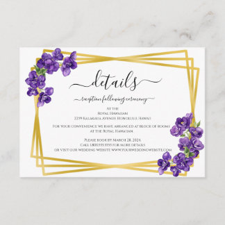 Carte d'accompagnement Deep Purple Violets