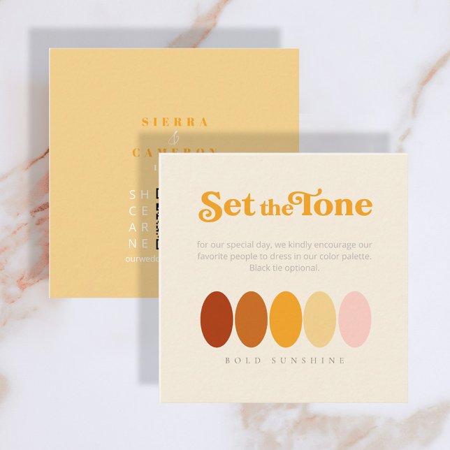 Carte D'accompagnement Définir la palette de couleurs Tone Bold Sunshine  (Créateur téléchargé)
