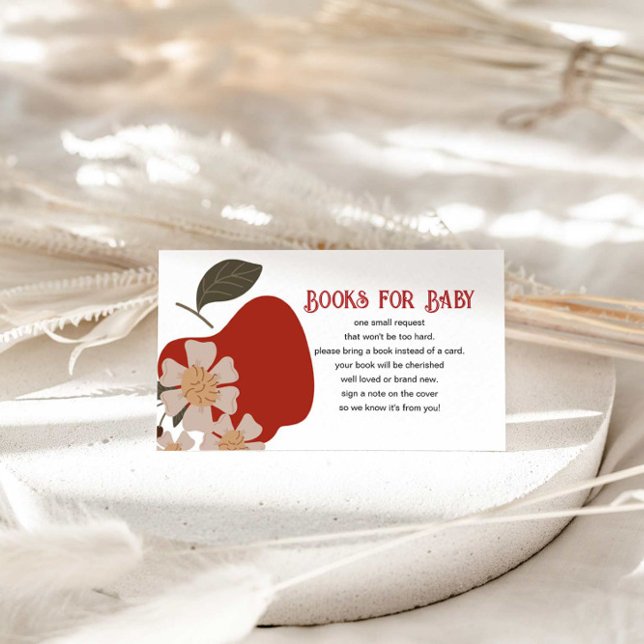 Carte D'accompagnement Demande de Baby shower à thème Apple (Créateur téléchargé)