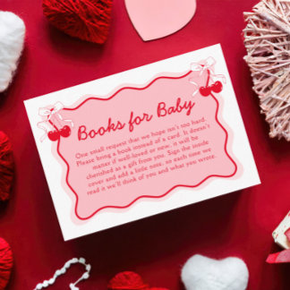 Carte D'accompagnement Demande de Baby shower Cherry