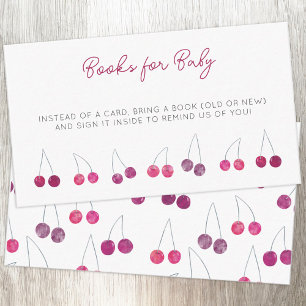 Carte D'accompagnement Demande de Baby shower Cherry