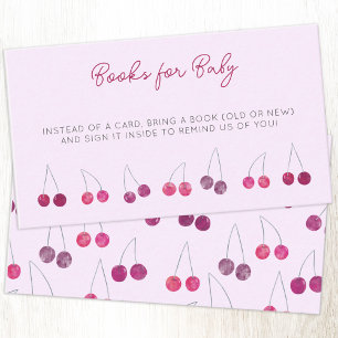 Carte D'accompagnement Demande de Baby shower Cherry Pink