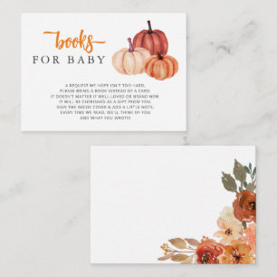 Carte D'accompagnement Demande de Baby shower citrouille neutre pour les 
