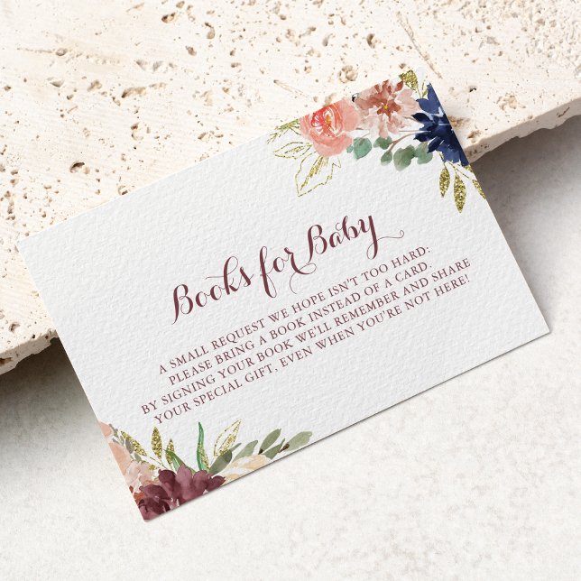 Carte D'accompagnement Demande de Baby shower de calligraphie or rustique (Créateur téléchargé)
