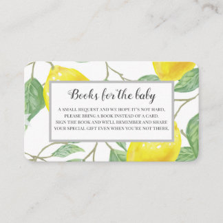 Carte D'accompagnement Demande de Baby shower de citrons vivants