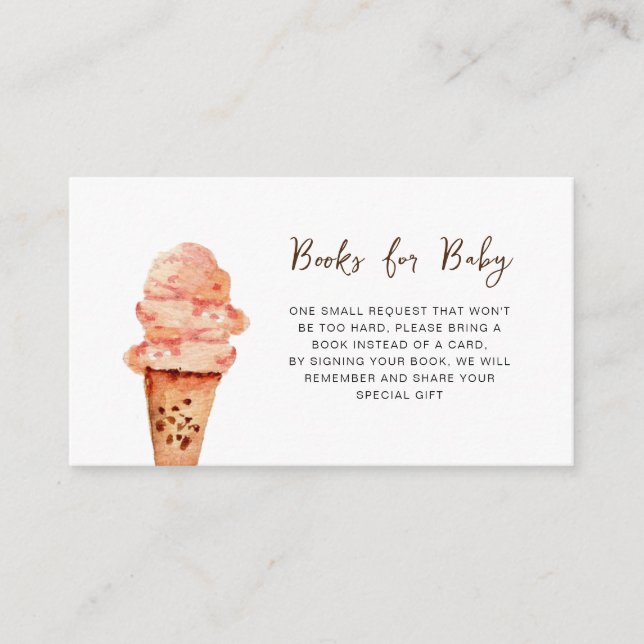 Carte D'accompagnement Demande de Baby shower de crème glacée mignonne (Devant)