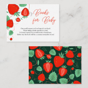 Carte D'accompagnement Demande de Baby shower de fraise sucrée