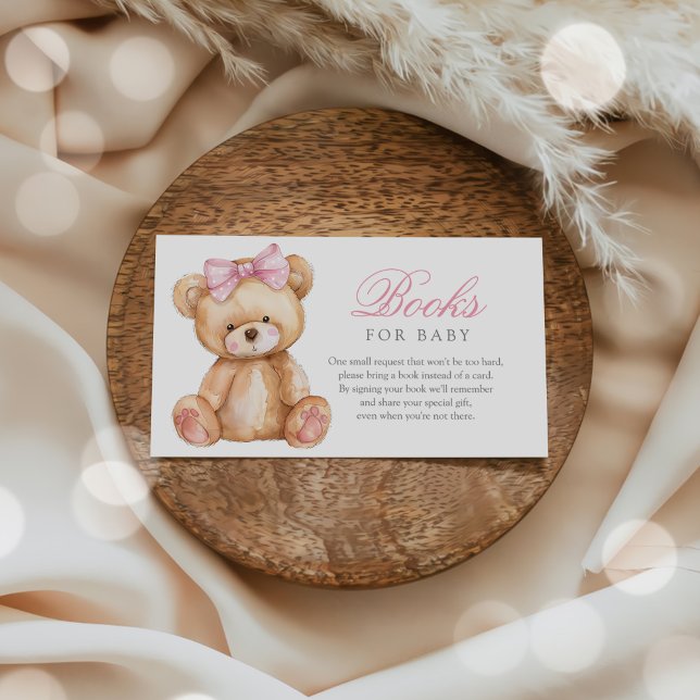 Carte D'accompagnement Demande de Baby shower de l'ours En vichy Teddy (Créateur téléchargé)