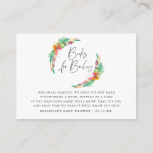 Carte D'accompagnement Demande de Baby shower de plage d'été tropical