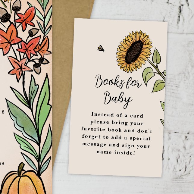 Carte D'accompagnement Demande de Baby shower de récolte de tournesol d'a (Créateur téléchargé)
