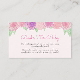 Carte D'accompagnement Demande de Baby shower de Rose floral Shabby