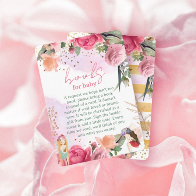 Carte D'accompagnement Demande de Baby shower Fairy Girl (Créateur téléchargé)