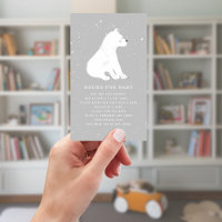 Demande de Baby shower gris d'hiver de l'ours pola