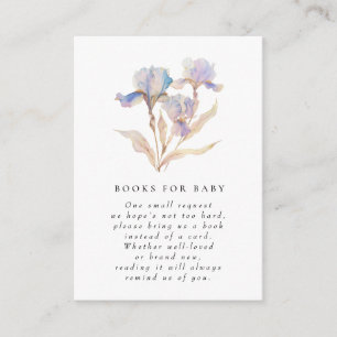 Carte D'accompagnement Demande de Baby shower Iris élégant