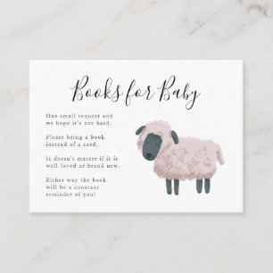 Carte D'accompagnement Demande de Baby shower pour animaux de ferme ovine