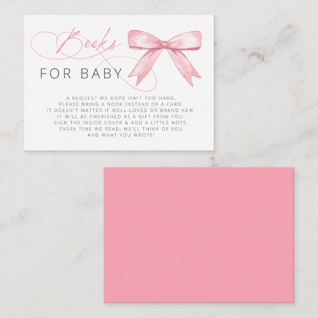 Carte D'accompagnement Demande de Baby shower pour fille de la cagoule ro (Devant / Derrière)