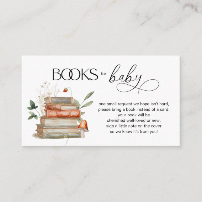 Carte D'accompagnement Demande de Baby shower pour les champignons et les (Devant)