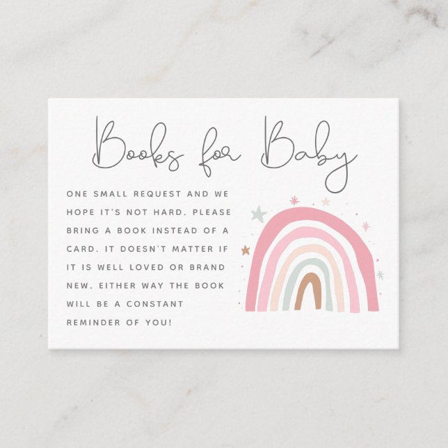 Carte D'accompagnement Demande de Baby shower Rainbow moderne (Devant)