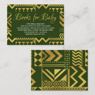 Carte D'accompagnement Demande de Baby shower Tribal Africain