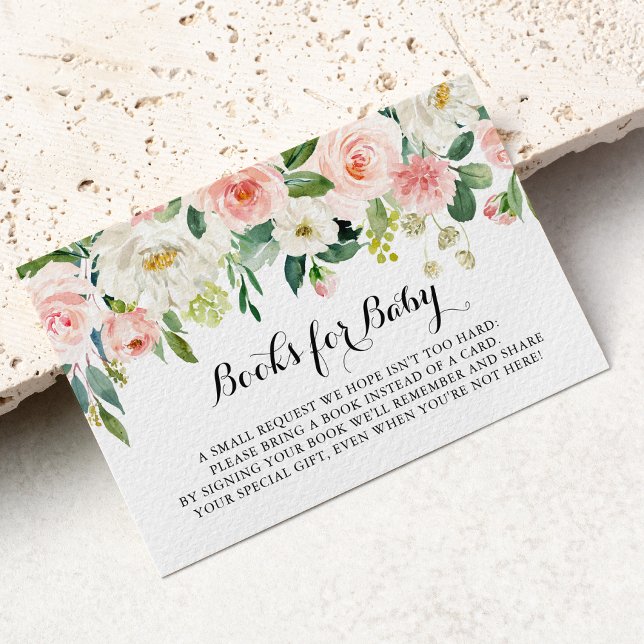 Carte D'accompagnement Demande de Baby shower vert floral simple (Créateur téléchargé)