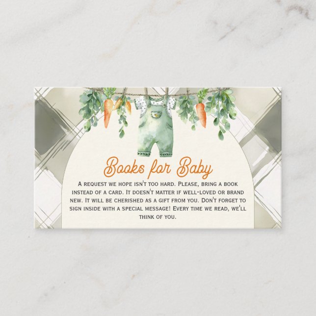 Carte D'accompagnement Demande de carnet de Baby showers cultivé localeme (Devant)