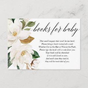 Carte D'accompagnement Demande de carnet de baby showers Magnolia sans di