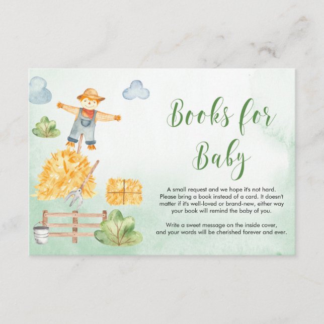 Carte D'accompagnement Demande de carnet de Baby showers pour animaux de  (Devant)