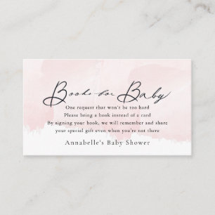 Carte D'accompagnement Demande de carnet de Baby showers rose Aquarelle S