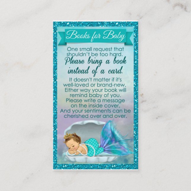 Carte D'accompagnement Demande de carnet de bébé de sirène Inserts Baby s (Devant)